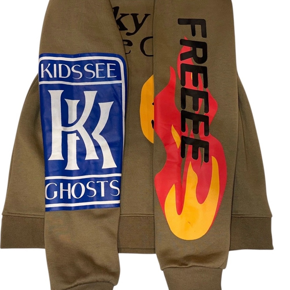 Lucky Me I See Ghosts Mens Brown/Khaki Graphic Pullover Sweatshirt Sz S - Picture 4 of 10